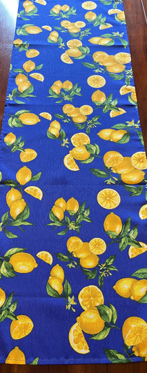 Lemon Table Runner Made in Italy 40x135cm Blue Sorrento Amalfi Coast