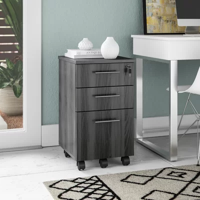 Troche 3-Drawer Mobile Vertical Filing Cabinet