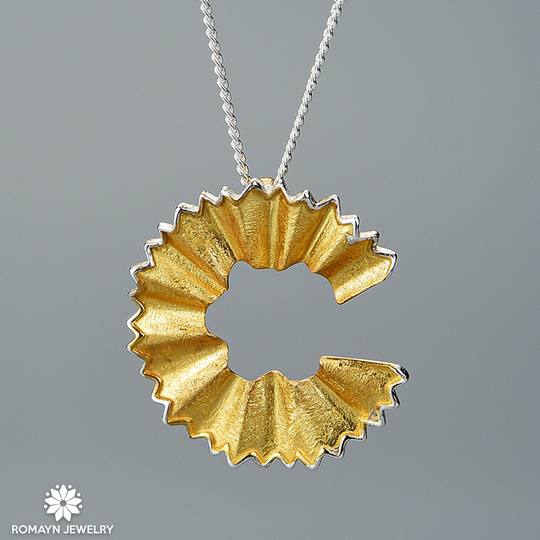 Pencil Shavings Necklace, Gold Silver Necklaces For Women, Gifts Her, Best Friend Gift, Handmade Jewelry