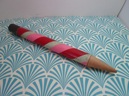 Vintage Pencil Case Oversized Large Wood Tip