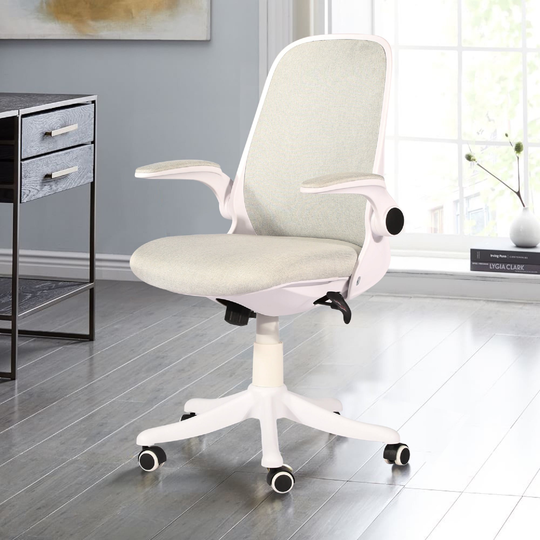 VECELO Office Desk Chairs Adjustable Swivel Chair for Work Grey - 22"*25"*27"
