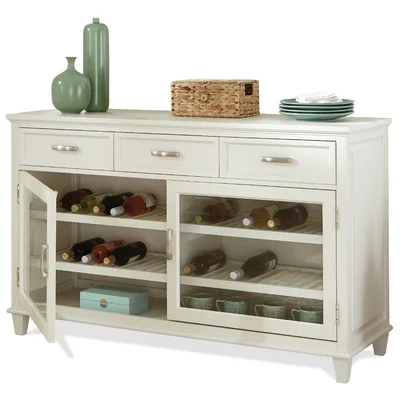 Schorr 58" Wide 3 Drawer Solid Wood Sideboard