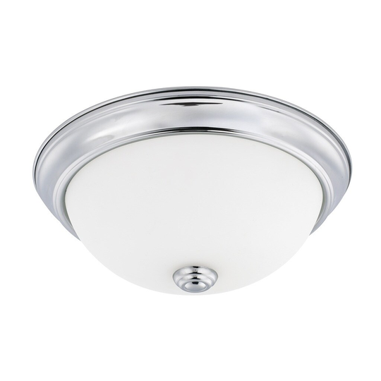2-light Chrome Flush Mount Fixture