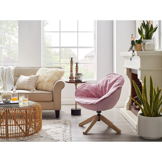 Art Leon Soft Fabric Swivel Accent Chair