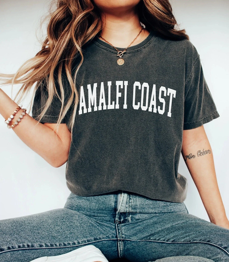 Comfort Colors Shirt Amalfi Coast, Coast Shirt, Italy Positano, Capri, Vacation Travel Womens, Mens, Vintage Tee