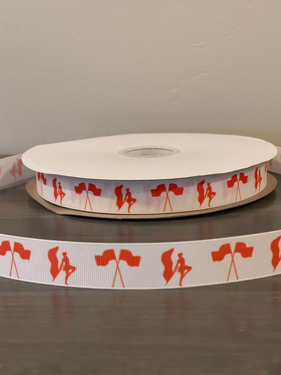 Color Guard Ribbon in Orange, 7/8" Grosgrain Ribbon, Gift