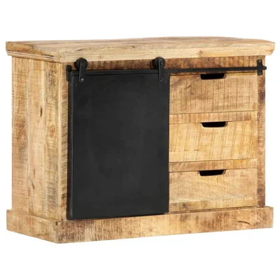 Gracie Oaks Sideboard 31.4"X11.8"X23.6" Solid Mango Wood