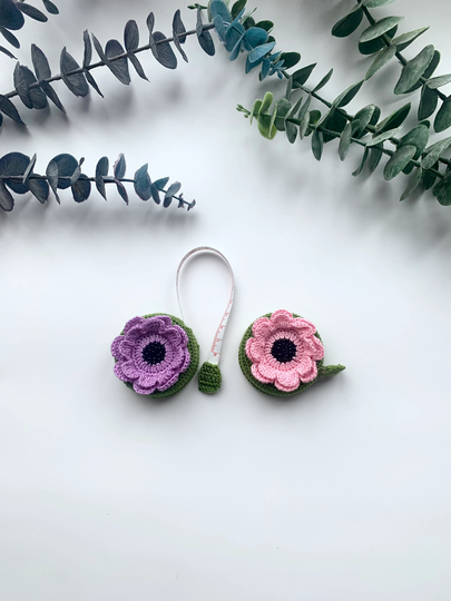 Crochet Beautiful Flower Tape Measure, Pure Handmade, Gift For House & Living