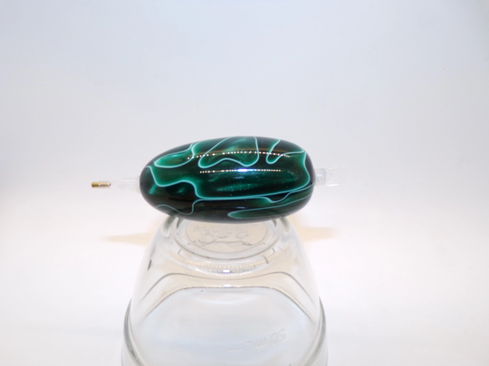 Diamond Painting Pen, Forest Green, White, Silver, Swirl, Egg Shaped Mini, Acrylic