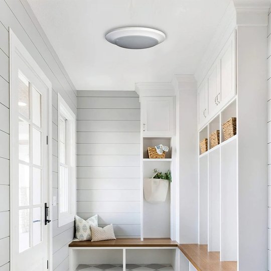 Amax Lighting 15W Metal with 120 Volts LED Flush mount White Finish