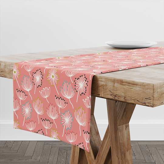 Table Runner Fluff Pattern | Unique Design Decor High Quality Textile & Print Made in Eu