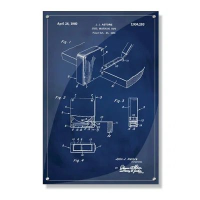 'Measuring Tape Patent' Acrylic Painting Print