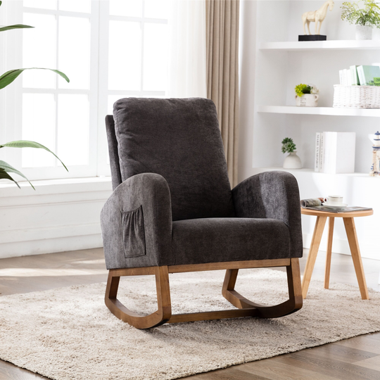 Modren velet LIving room Comfortable rocking chair living room chair