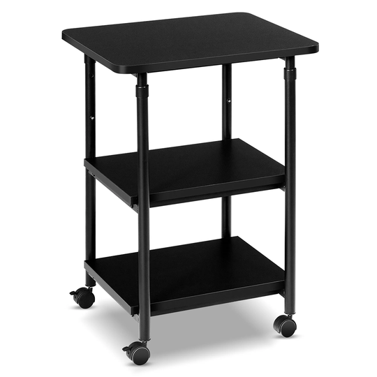 3-Tier Adjustable Printer Stand Rolling Printer Cart Storage Rack
