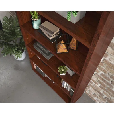 Kushmita 66'' H x 35'' W Solid Wood Bookcase