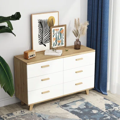 6 Drawer 47.27" W Double Dresser