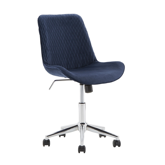 Nessa Velvet Ripple Pattern Office Chair by iNSPIRE Q Modern