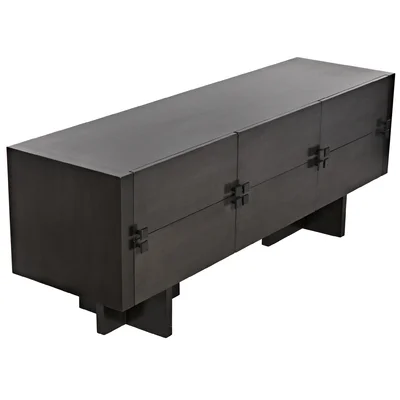 Amidala 80'' Wide 6 Drawer Mahogany Solid Wood Sideboard