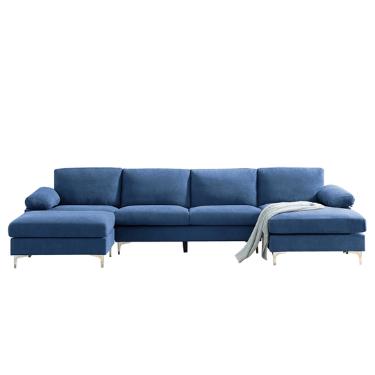 Convertible Symmetrical Sectional Sofa Fabric