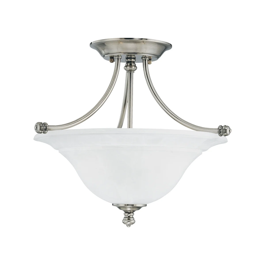 Harmony 2-Light Ceiling Lamp in Satin Pewter