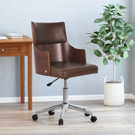 Rhine Indoor Upholstered Swivel Office Chair by Christopher Knight Home
