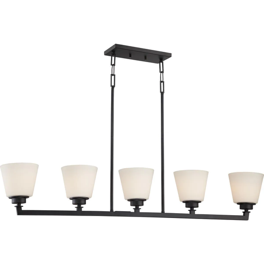 Nuvo Lighting Mobili 5-light Island Pendant - Length 44.13", Width 5.88", Height 43.13"