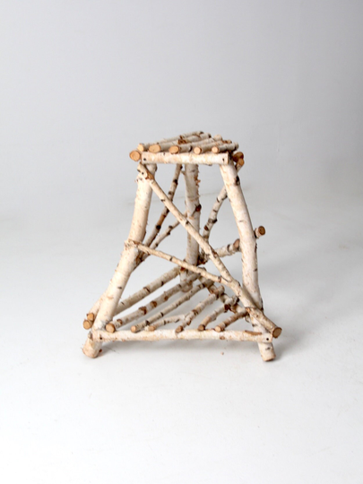 Vintage Rustic Birch Bark Table