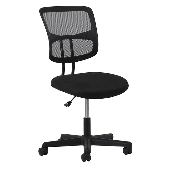 Swivel Mesh Back Armless Task Chair, in Black (ESS-3020)