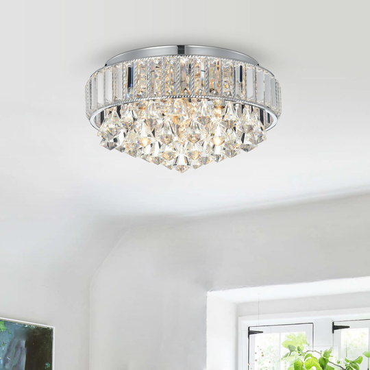 Anteros 4-Light Flush Mount - Chrome Finish