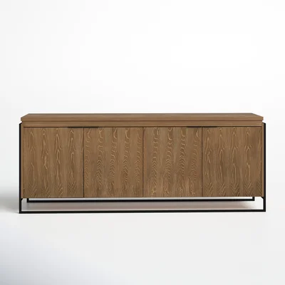 Dunn 81.5" Wide Ash Wood Sideboard