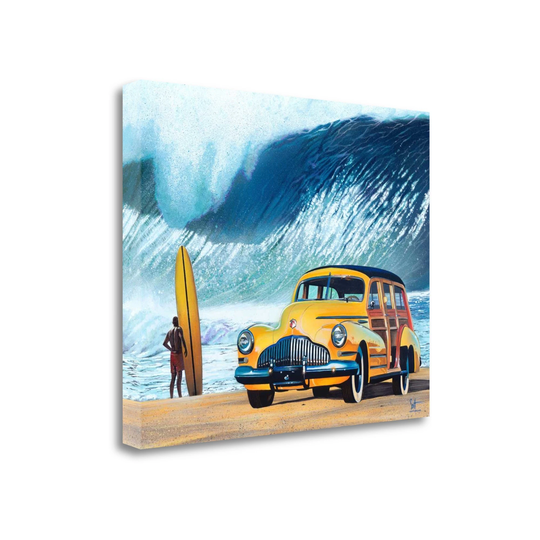 35" Bright and Colorful Surfer Boy Gallery Wrap Canvas Wall Art
