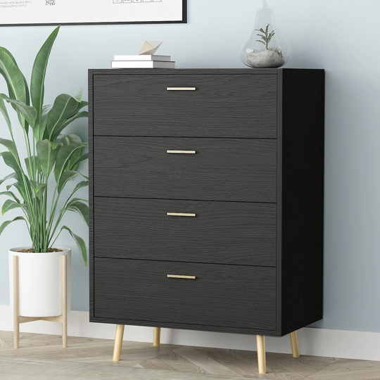 Office Accent Cabinet 4-Drawers Storage Chest Bedroom Nightstand
