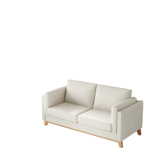 Comfortable chenille fabric sofa with soft cushion and arm loveseat
