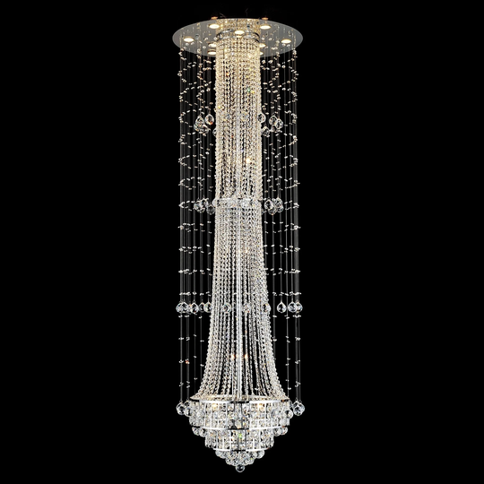 Guisseppe Lighting 32 Light Flush Mount Hallway Chrome - Exact Size