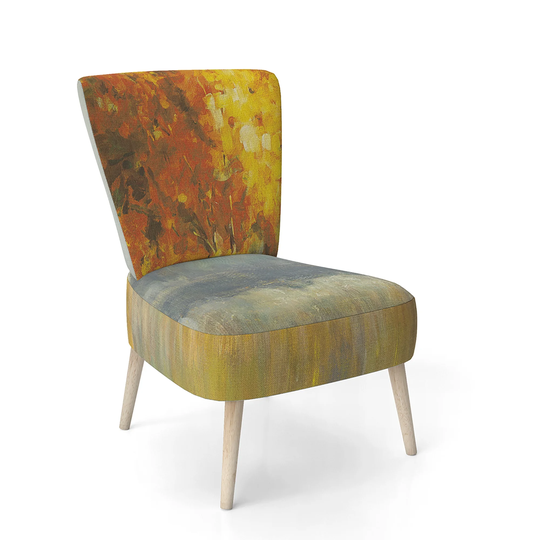 Designart 'Autumn Landscape' Upholstered Farmhouse Accent Chair