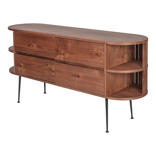 Aurelle Home Mid-Century Modern Solid Walnut Sideboard