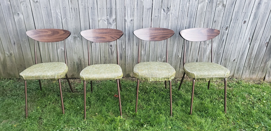 Mid-Century, Midcentury Chairs, Chrome Craft, Metal Formica Mcm Vintage Dining Chairs
