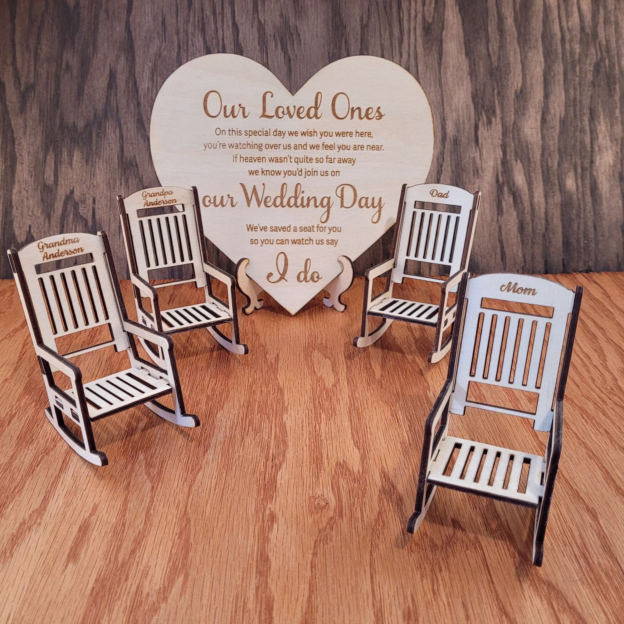 Wedding Day Remembrance Memorial Table Set - For Table, Christmas, Quinceanera, Sweet Sixteen, Or Any Special Occasion