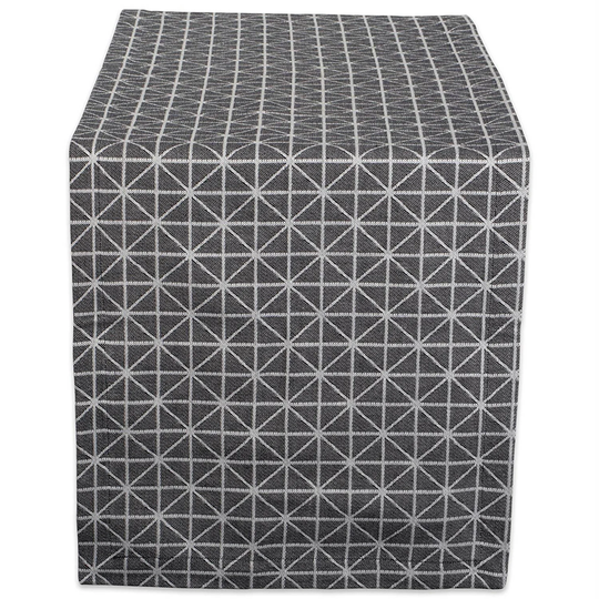 DII Black & White Table Runner