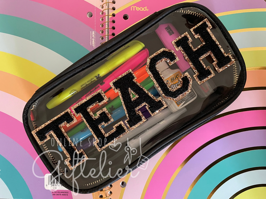 Teacher Bag | Back To School Present Gift Toiletry Pencil Case Teach