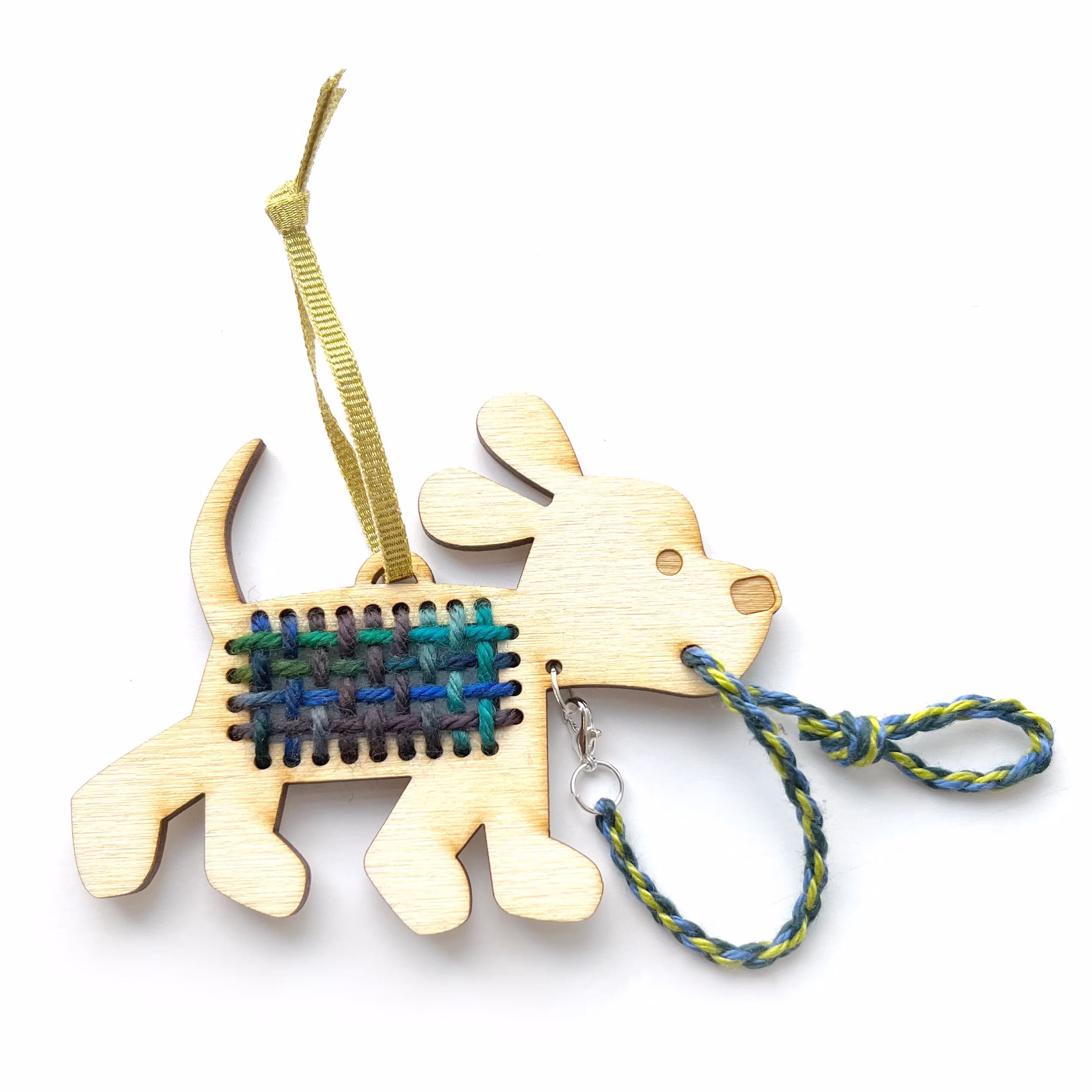 Puppy in A Sweater Woven Ornament Kit, Dog Ornament, Diy Craft Walk The Dog, New Puppy, Weaving Loom