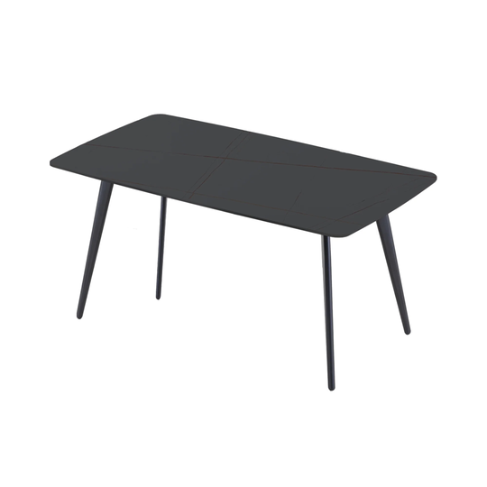Sintered Stone Dining Table Thickness of 12mm Porcelain 70.2'' Black