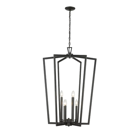 Millennium Lighting Lizabeth 6 Light Chandelier Ceiling Fixture in Matte Black