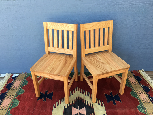 Child Chairs | 2 Chairs 14-In Seat H - Tried & True Finish | Zero Vocs, 100% Solvent Free, Natural Ingredients, Hand-Rubbed Waldorf School