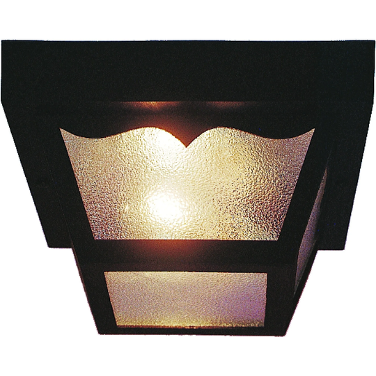 Volume Lighting 1-Light Black Outdoor Flush Mount