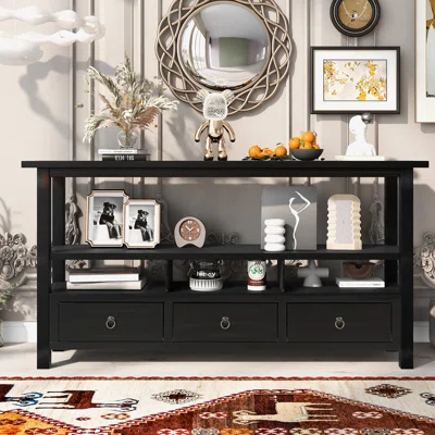 Prochoros 57.8" Wide 3 Drawer Sideboard