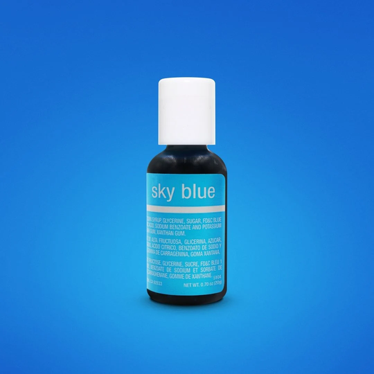 Fast Shipping Sky Blue Chefmaster Gel Food Coloring 20Ml, Color