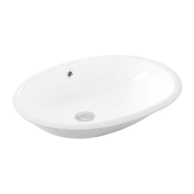 Basic Ceramic Ceramic Oval Undermount Bathroom Sink with Overflow