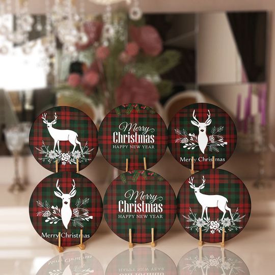 Christmas Placemat|Set Of 6 Noel Table Mat|Round Dining Supla|Circle Underplate|American Service Supla|Kitchen Gift|Home Decor