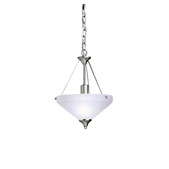 Kichler Lighting Ansonia Collection 1-light Brushed Nickel Inverted Pendant/Semi-Flush Mount - Brushed nickel